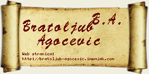 Bratoljub Agočević vizit kartica